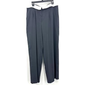 Princess Polly Slate Gray White Waist Trim Tuxedo Soft Pants Straight Leg 12